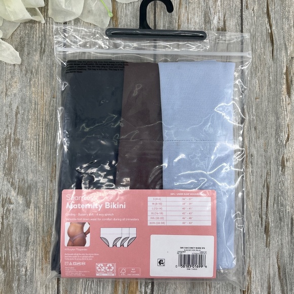 Women’s Destination Maternity Foldover Bikini Panty 3-Pack Size XXL - Picture 2 of 6